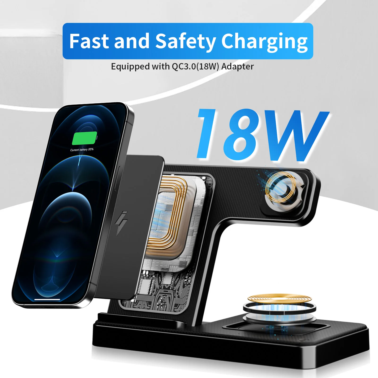 3 In 1 Wireless Charging Station - Image 3
